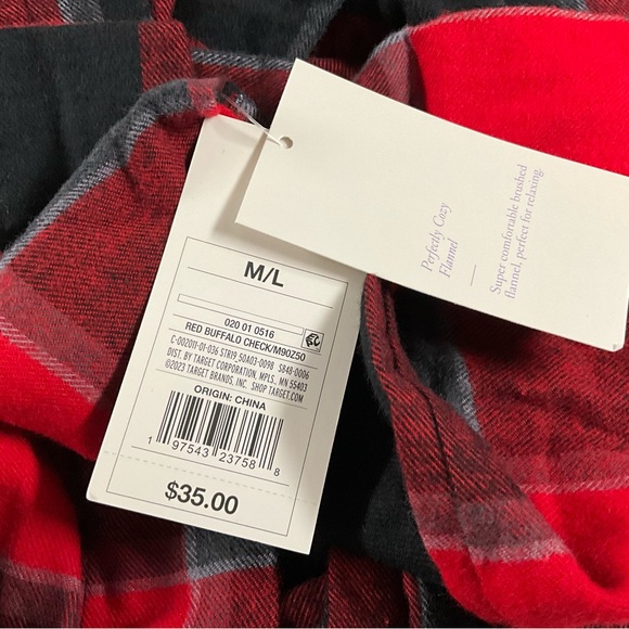 Cozy Buffalo Check Flannel Robe - Picture 4 of 9